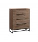 Hannah 4 Drawers Tallboy in Light Oak Colour in Solid Timber Veneered MDF