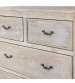 Lille Oak Wood Plywood Veneer White Washed Finish Storage Drawers Tallboy
