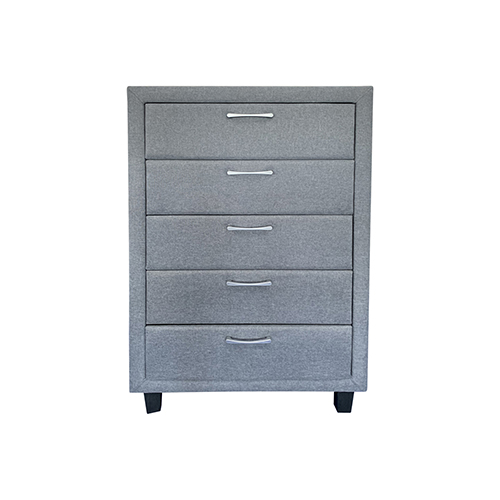Megan 5 Drawers Tallboy in Attractive Light Grey Colour