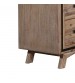 Seashore 5 Drawers Tallboy in Solid Acacia Timber with Silver Brush Colour