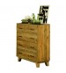 Woodstyle Light Brown Rustic Texture 4 Drawers Tallboy In Solid Pine Timber